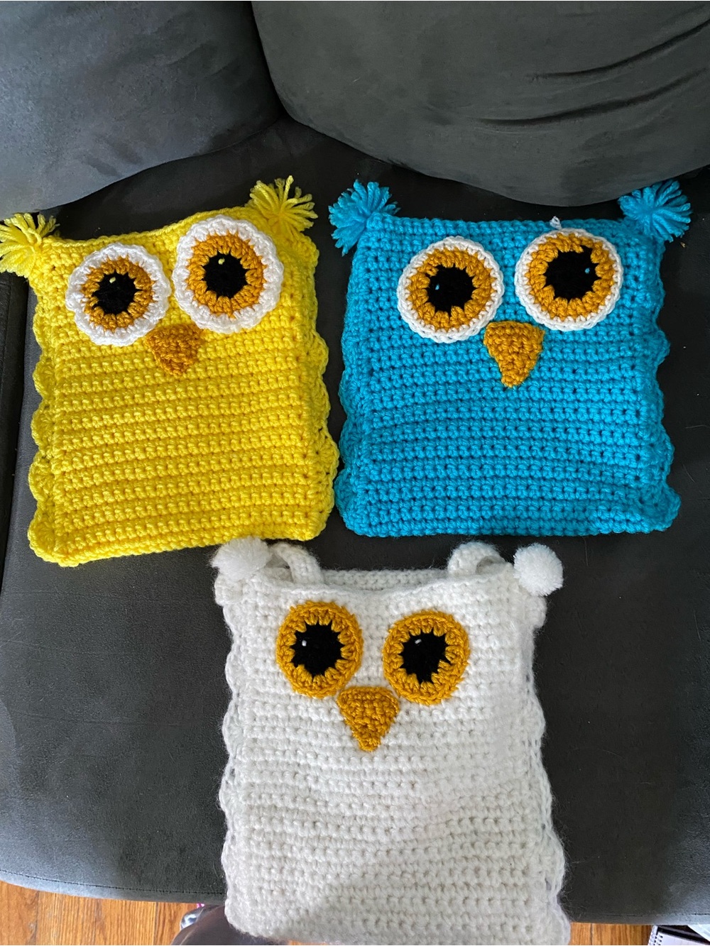 Set of three hanmade ipad covers